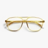 Brad Blue Light Reading Glasses Ecru Olive Glossy
