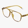 Brad Blue Light Reading Glasses Ecru Olive Glossy