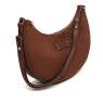 Alice Wheeler Chocolate Suede Kensignton Shoulder Cross Body Bag