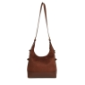 Alice Wheeler Chocolate Suede Kensington Large Cross Body Bag