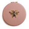 Alice Wheeler Pink Round Compact Mirror