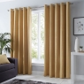 Fusion Sorbonne Eyelet Headed Curtain Lined Ochre