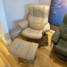 Stressless Mayfair Small Signature Chair and Stool (Ipswich)