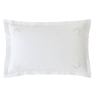 Historic Royal Palaces Bow Embroidery Oxford Pillowcase Pair White Natural