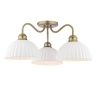 Laura Ashley Durford 3 Light Semi Flush Matt Antique Brass 