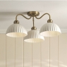 Laura Ashley Durford 3 Light Semi Flush Matt Antique Brass 