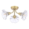 Laura Ashley Kerswell 3 Light Semi Flush Matt Antique Brass
