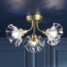 Laura Ashley Kerswell 3 Light Semi Flush Matt Antique Brass