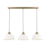 Laura Ashley Durford 3 Light Bar Pendant Matt Antique Brass