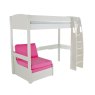 Stompa Duo Uno S Highsleeper Including Desk And Chair Bed Pink