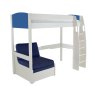 Stompa Duo Uno S Highsleeper Frame Blue Including Desk and Chair Bed Blue
