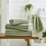 Deyongs Malmo Stripe Towel Sage & Biscuit