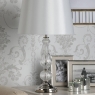Laura Ashley Bradshaw Table Lamp Polished Nickel & Ribbed Glass With Shade 