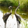 Set of 2 Love Cranes - Garden Sculpture