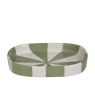 Showerdrape Pier Green Stripe Soap Dish