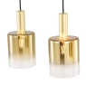 Savannah 4 Light Bar Pendant Satin Gold & Gold Ombre Glass