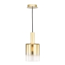 Savannah 1 Light Pendant Satin Gold & Gold Ombre Glass