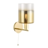 Savannah 1 Light Wall Light Satin Gold & Gold Ombre Glass