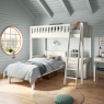 Arven High Sleeper With Single Bed & 3 Drawer Chest White