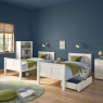 Stompa Arven Detachable Bunk Bed + Drawers White SPLIT