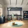 Arven High Sleeper + Desk Blue FRONT