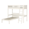 Arven High Sleeper + Single Bed White CUT OUT