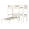 Arven High Sleeper With Single Bed + Desk White CUT OUT