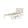 Arven Single Bed + 2 Drawers White CUT OUT
