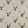 Stags Charcoal PVC Tablecloth Fabric