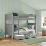 CGBNKTBM classic bunk bed grey with trundle + trundle mattress