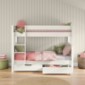 CWBNKPD classic bunk bed white with drawers FRONT
