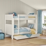 CWBNKTBM classic bunk bed white with trundle + trundle mattress