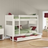 Stompa Classic Bunk Bed & Open Trundle White
