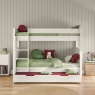 Stompa Classic Bunk Bed & Open Trundle White