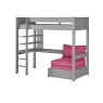 CGHI5-26 classic high sleeper grey desk shelving + pink chair bed CUT OUT