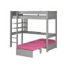 CGHI5-26 classic high sleeper grey desk shelving + pink chair bed CUT OUT OPEN