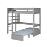 CGHI5 classic high sleeper grey desk shelving + grey chair bed CUT OUT OPEN