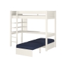 CWHI5-25 classic high sleeper white desk shelving + blue chair bed CUT OUT OPEN