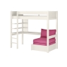 CWHI5-26 classic high sleeper white desk shelving + pink chair bed CUT OUT