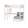 CWHI5 classic high sleeper white desk shelving + grey chair bed CUT OUT