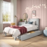 CGLEST classic low end single bed grey+trundle