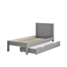 CGLESTBM classic low end single bed grey with trundle + trundle mattress CUT OUT