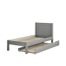 CGTLES classic low end single bed grey open trundle CUT OUT
