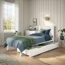 Stompa Classic Low End Single Bed & Trundle Drawer White