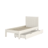 Stompa Classic Low End Single Bed & Trundle Drawer White