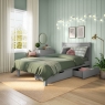Stompa Classic Low End Small Double Bed & Pair Of Drawers Grey