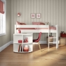 Stompa Classic Mid Sleeper & Pull Out Desk White