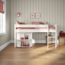 CWMID1 mid sleeper + pull out desk white FRONT 2