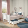 Stompa Classic Single Bed & Trundle Drawer White