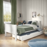 CKWSBTB classic single bed with trundle + mattress white